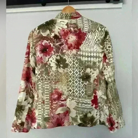 Alfred Dunner‎ Zip Up Multicolor Floral Jacket - Picture 5 of 5